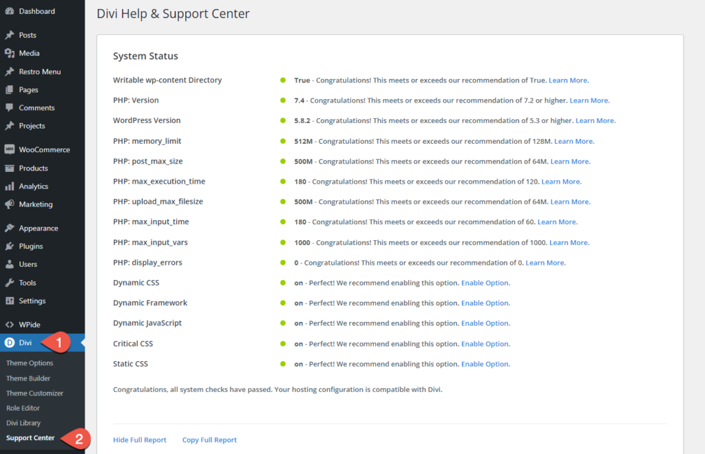 divi-support-center