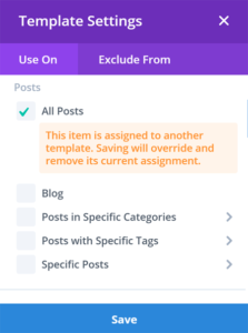 Assign a post template of your choice to your posts - Divi Extended ...