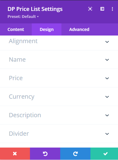 price-list-design