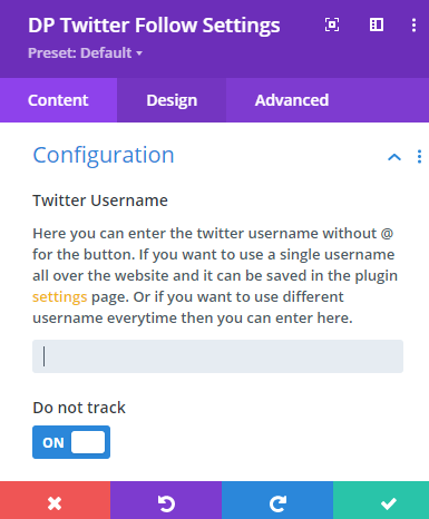 twitter-follow-configuration