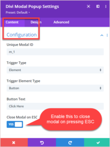 How to add control to close the Divi Modal Popup window - Divi Extended ...