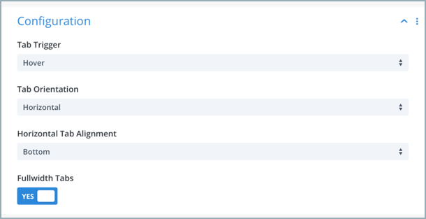 configuration divi tab module