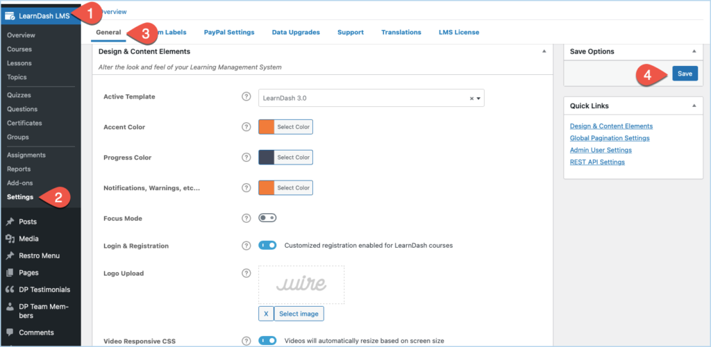 customise LMS as demo content- child theme by diviextended