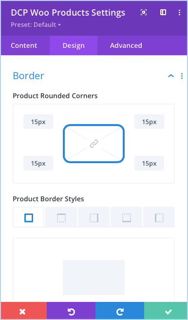 dcp woo products border customization