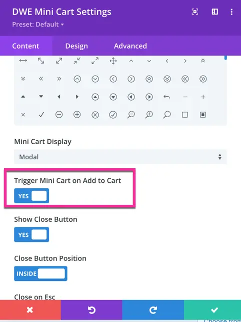 DWE Mini Cart - Divi Extended Documentation