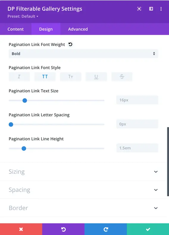 pagination customization