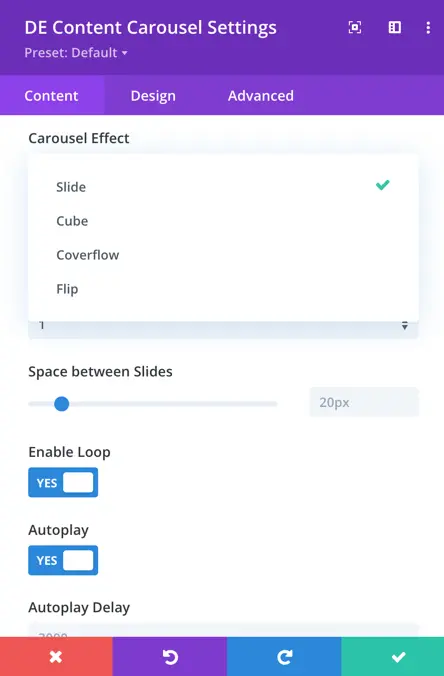 carousel effect in de content carousel