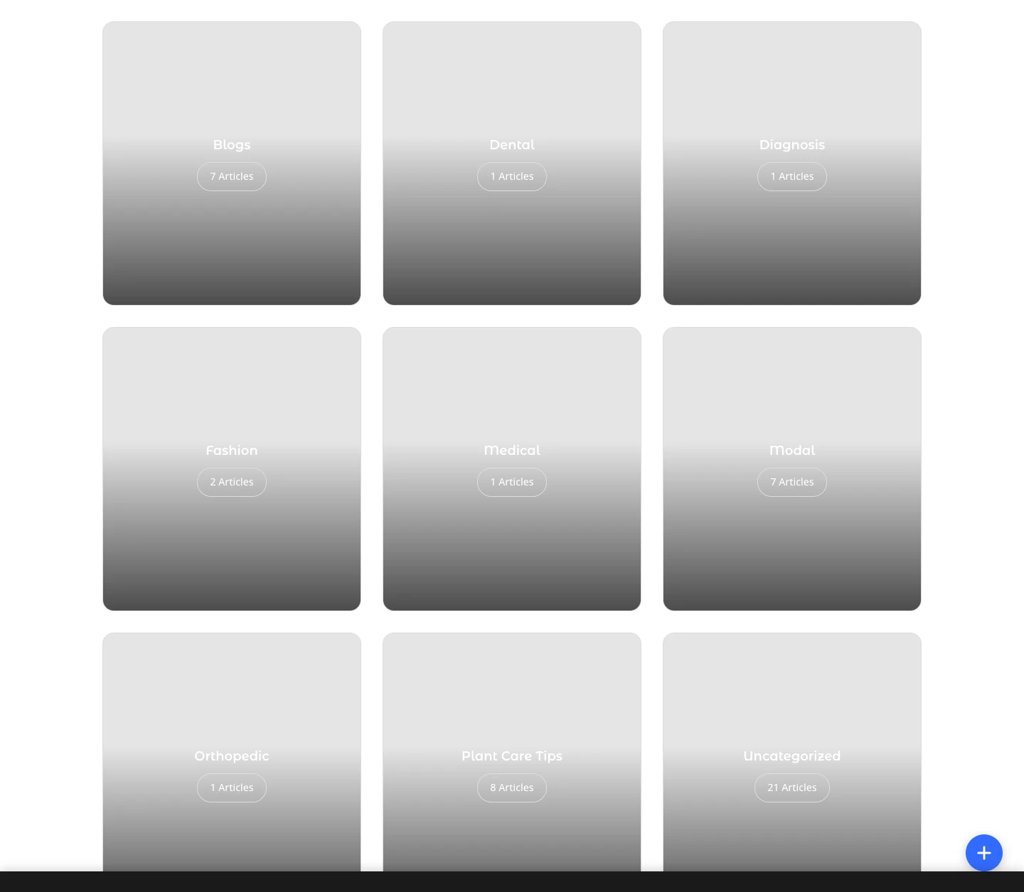 Blog Categories module on the frontend