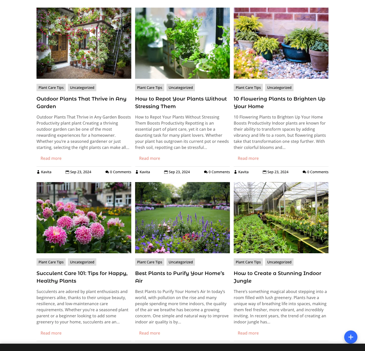 Blog module on the frontend