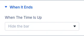 DE Promo Bar When It Ends settings