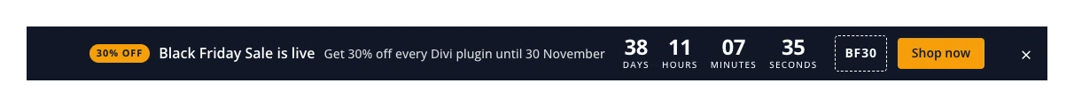 DE Promo Bar module on the frontend