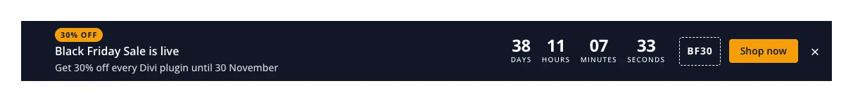 DE Promo Bar module on the frontend