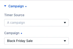 DE Countdown Timer Campaign settings