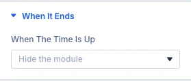 DE Countdown Timer When It Ends settings