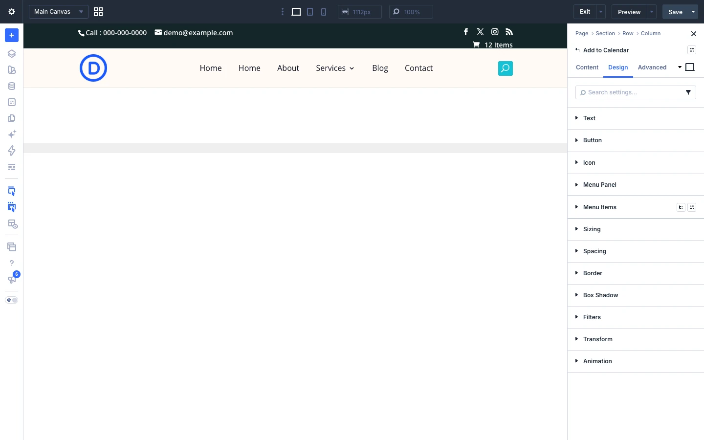 Add to Calendar Design tab