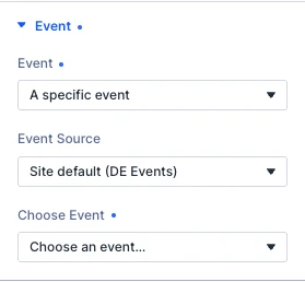 Event Venue Event settings