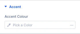Events Calendar accent design settings