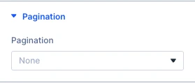 Events Feed Pagination settings