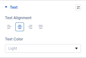 Accordion Slider Text design settings