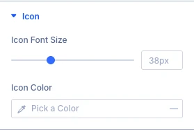 Accordion Slider Icon design settings