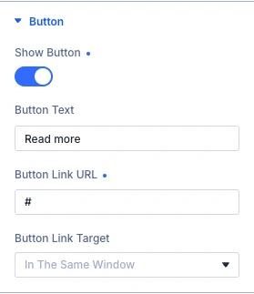 Accordion Slider accordion item Button settings