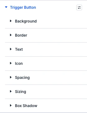 Advanced Tooltip Trigger Button design settings