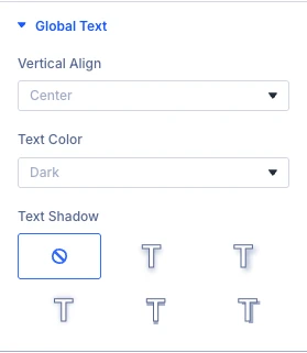 Alert Box Global Text design settings