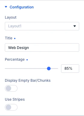 Bar Counter Configuration settings