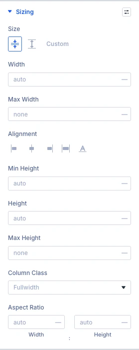 Facebook Embedded Post Sizing design settings