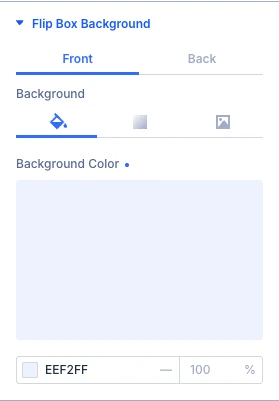 Flip Box Background settings
