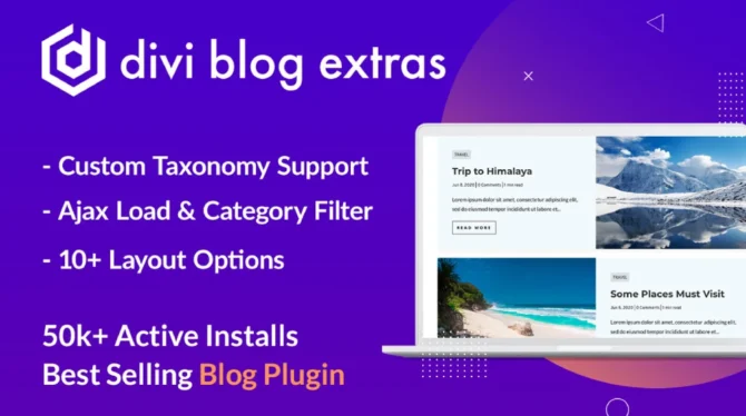 divi blog extras by divi extended