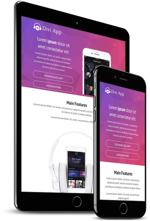Divi mobile app theme