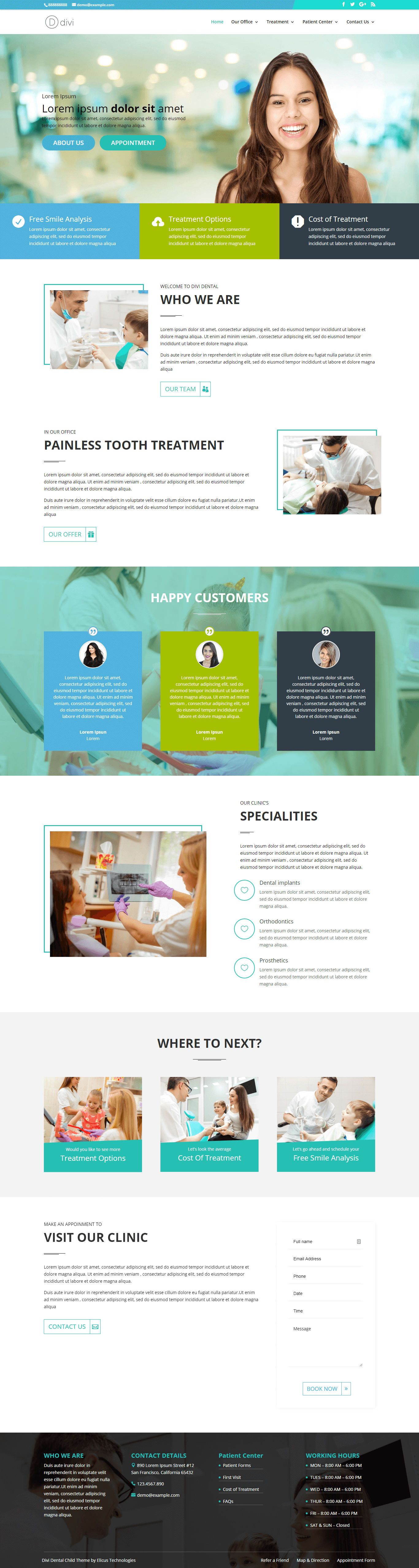 Divi dental child theme