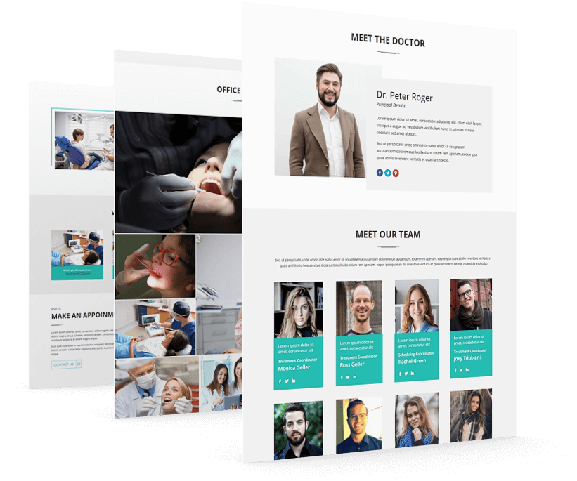 Divi dental clinic layouts