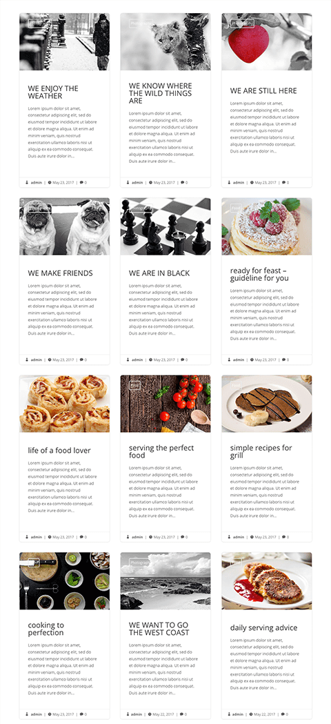 Divi block extended blog layout