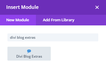 Divi blog extras module