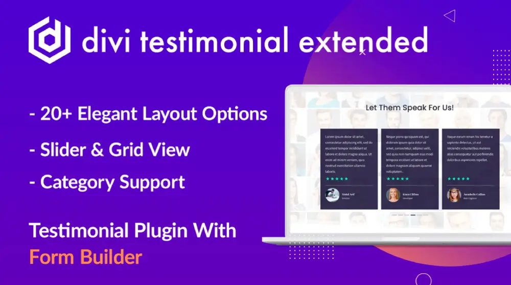 Divi Testimonial Extended at the Official Elegant Divi Marketplace