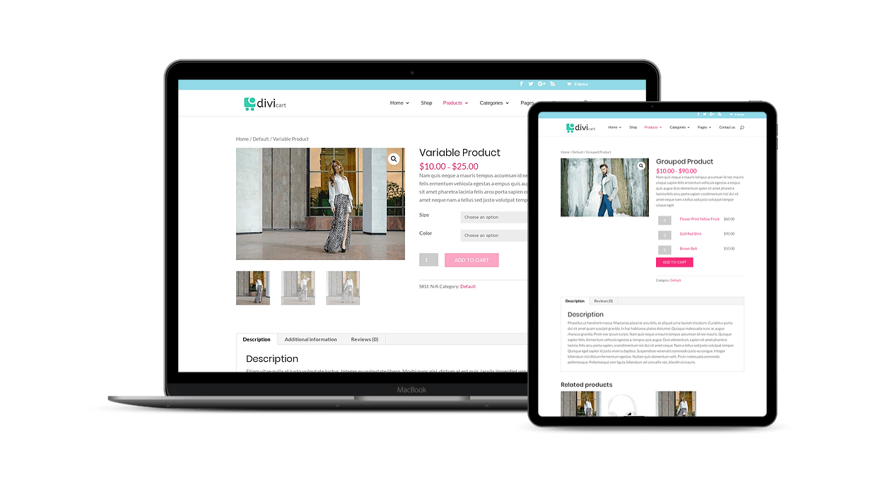 WooCommerce Template Divi