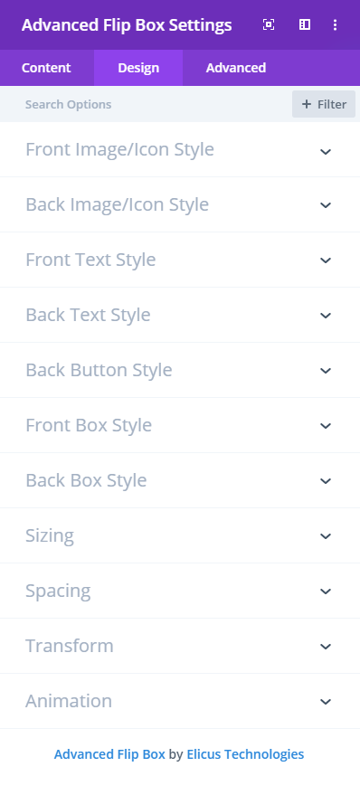 Advanced Flip Box Settings