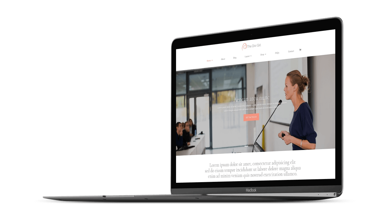 Divi Girl public speaker layouts