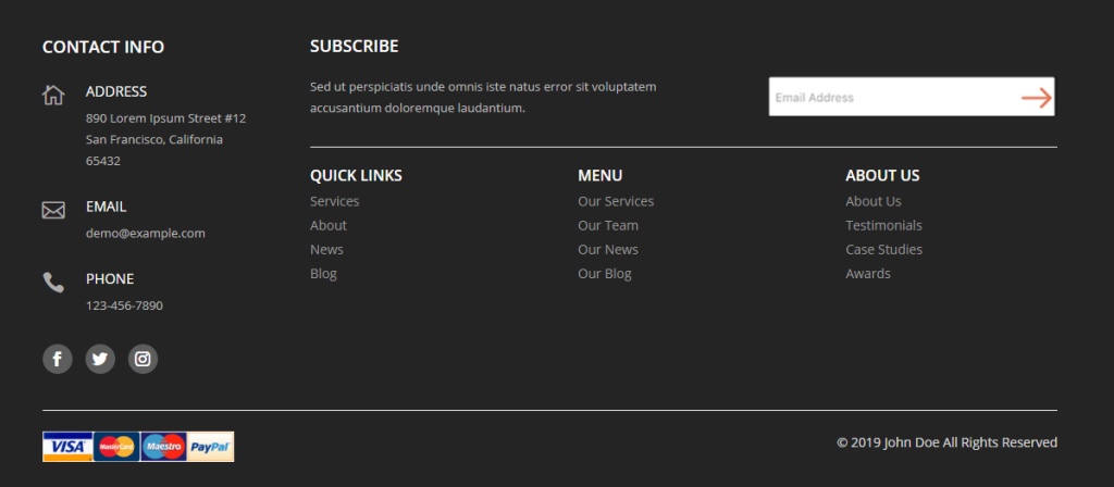 Free Divi Footer