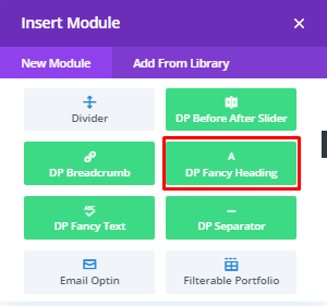 Divi Plus Fancy Heading Module