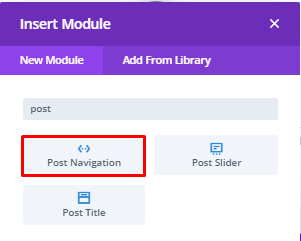 post navigation module for custom blog post template