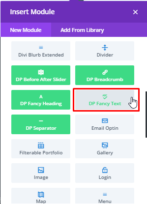 Divi Plus Fancy Text Module