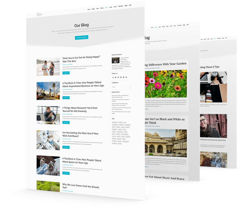 Divi blog layouts for Theme Builder