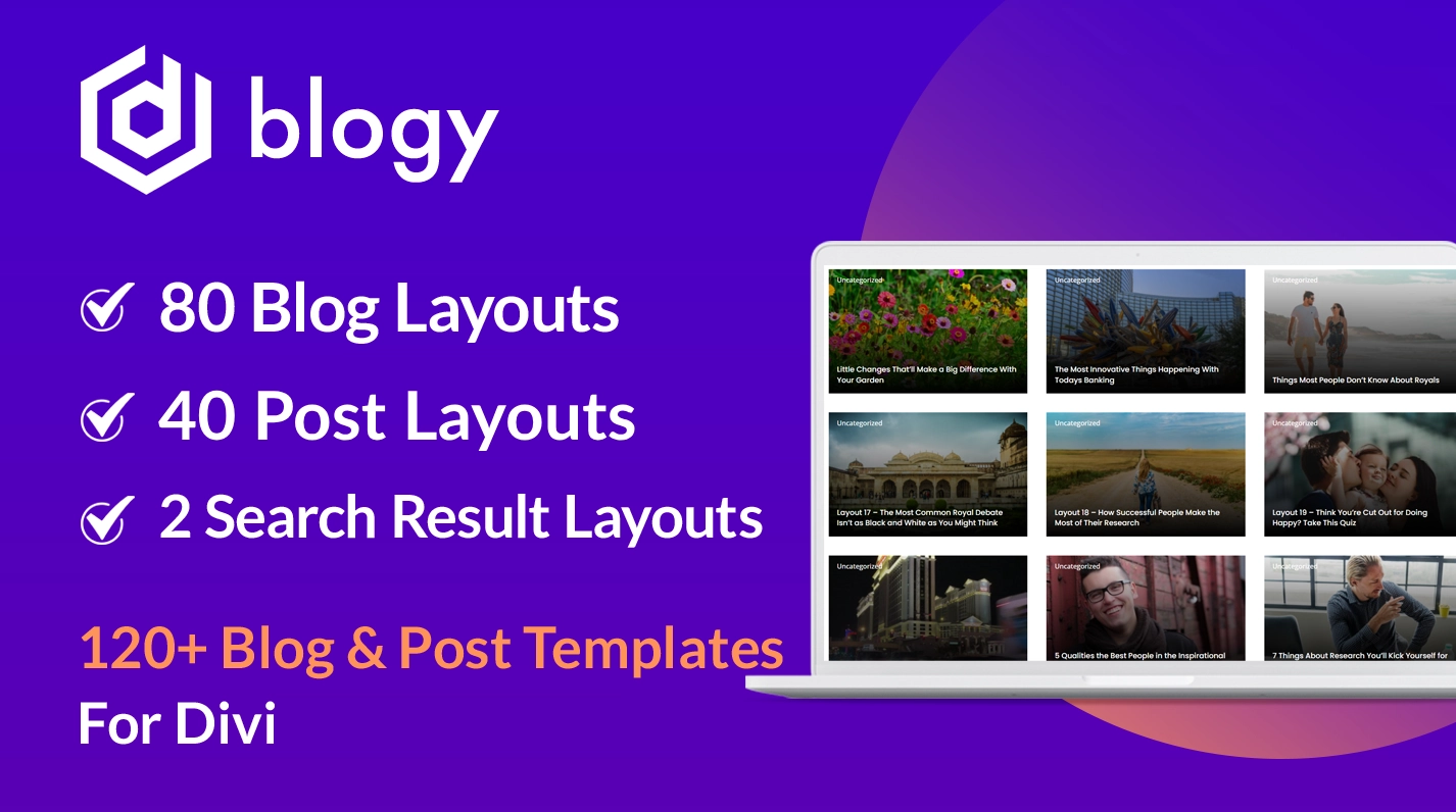 Blogy- Divi blog layouts