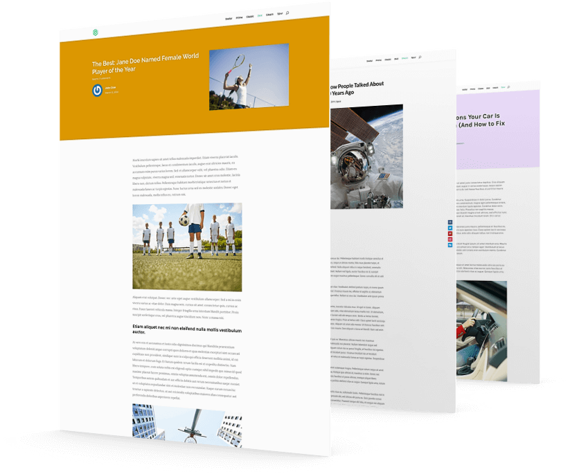 Divi blog post templates with optimized text and design for better readability