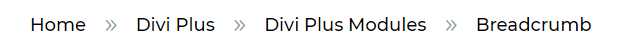 Divi breadcrumbs layout