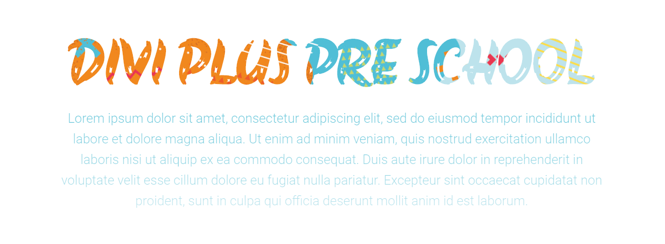 Divi fancy text example 3