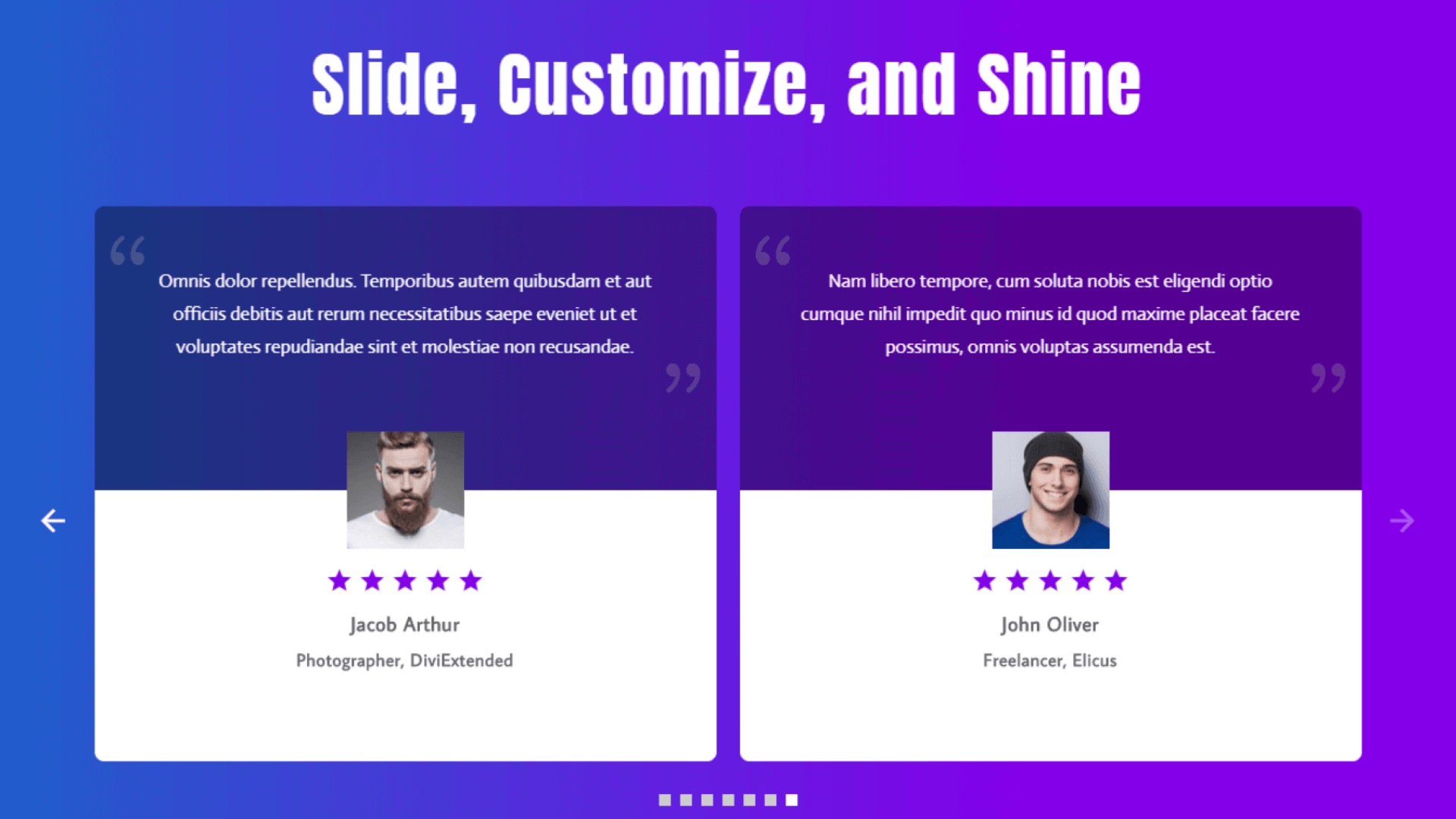 divi testimonial slider examples 1